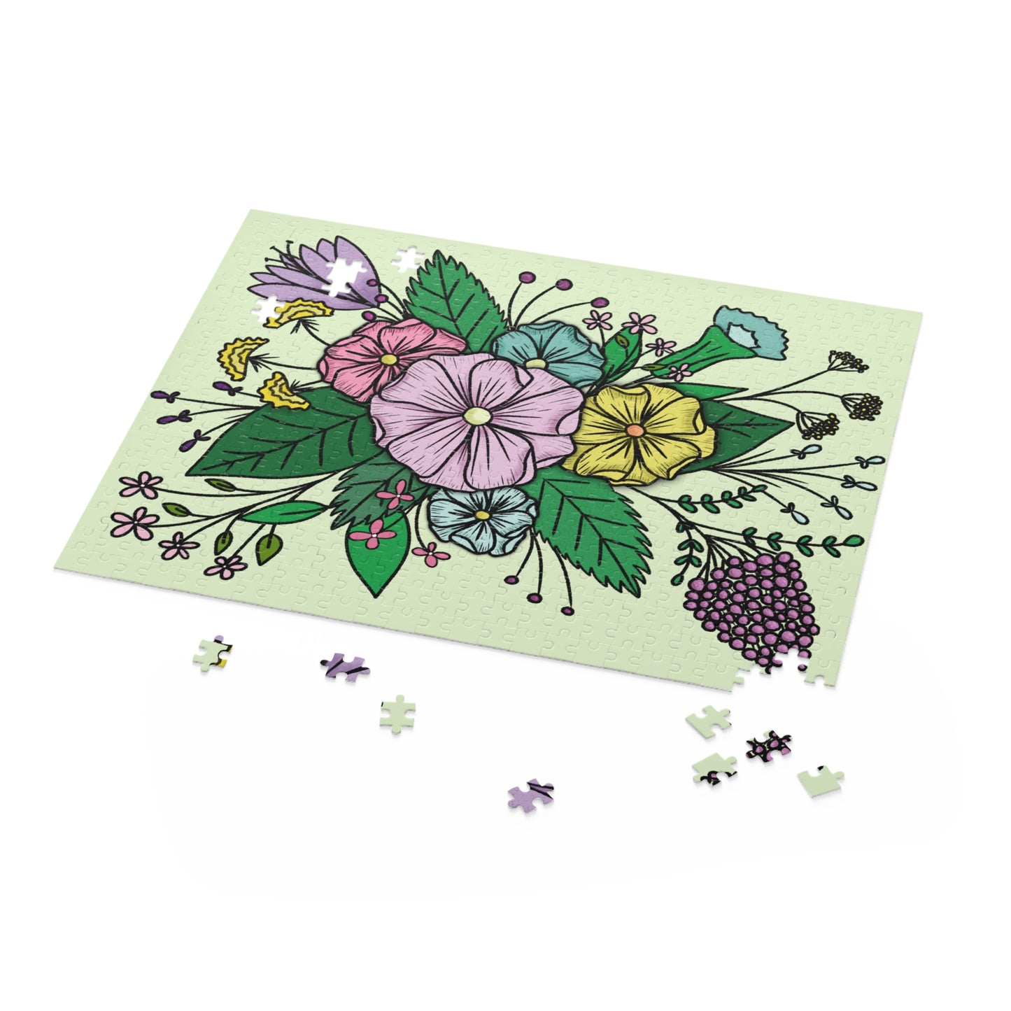 Floral Puzzle (120, 252, 500-Piece)