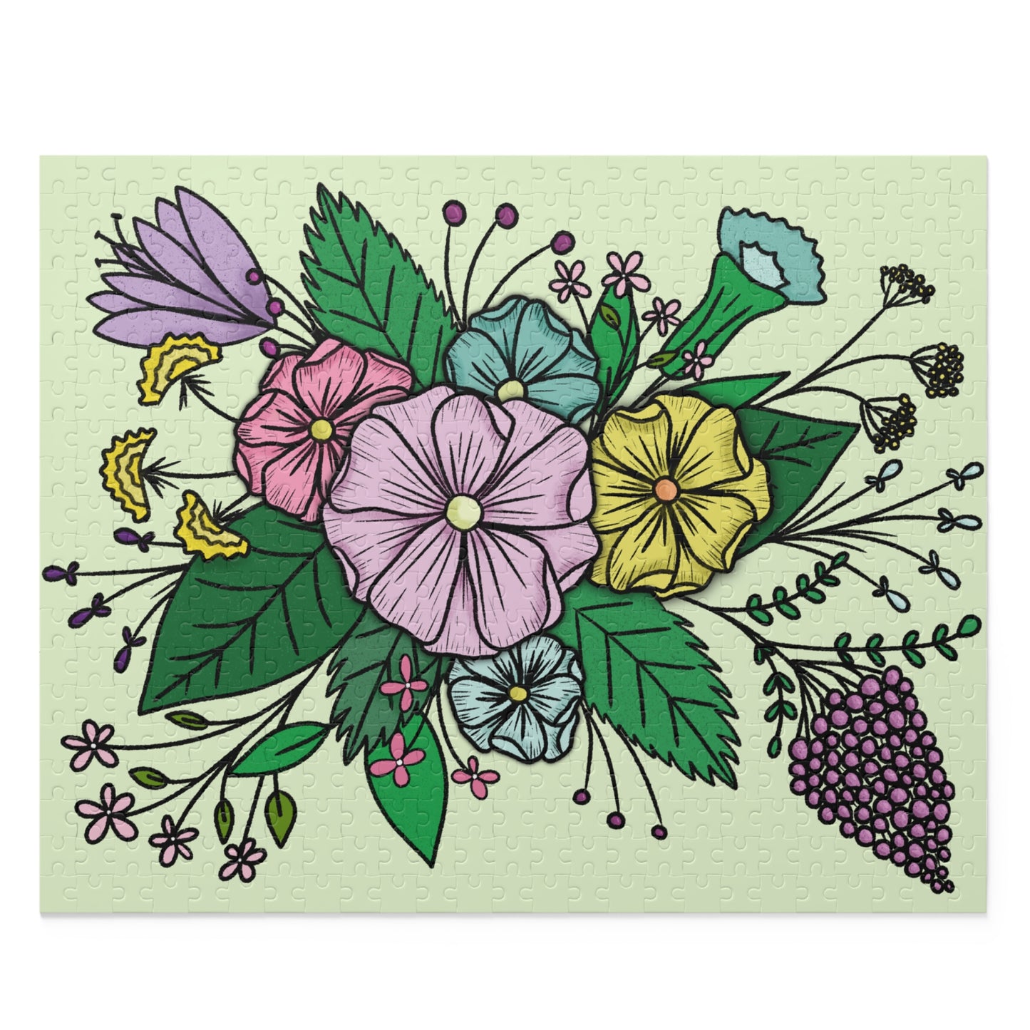 Floral Puzzle (120, 252, 500-Piece)