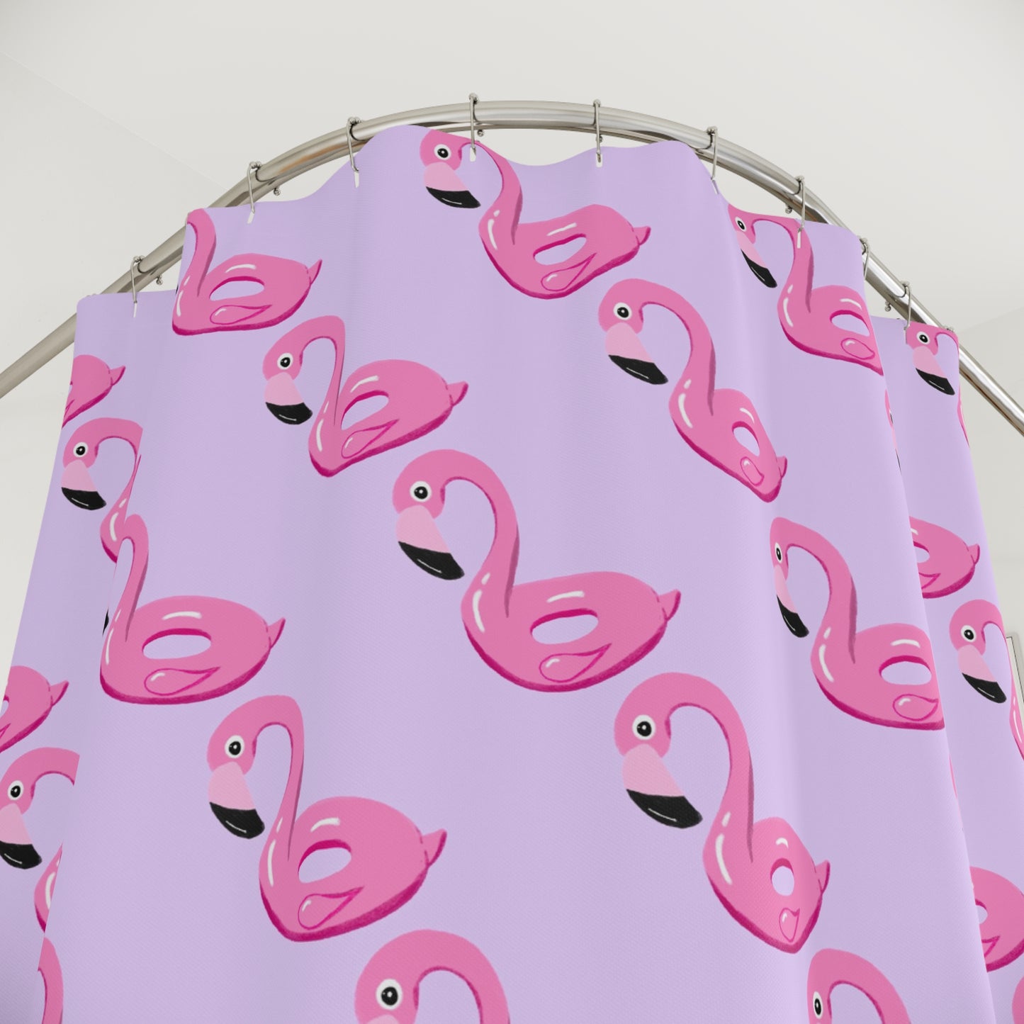 Flamingo Floatie Shower Curtain