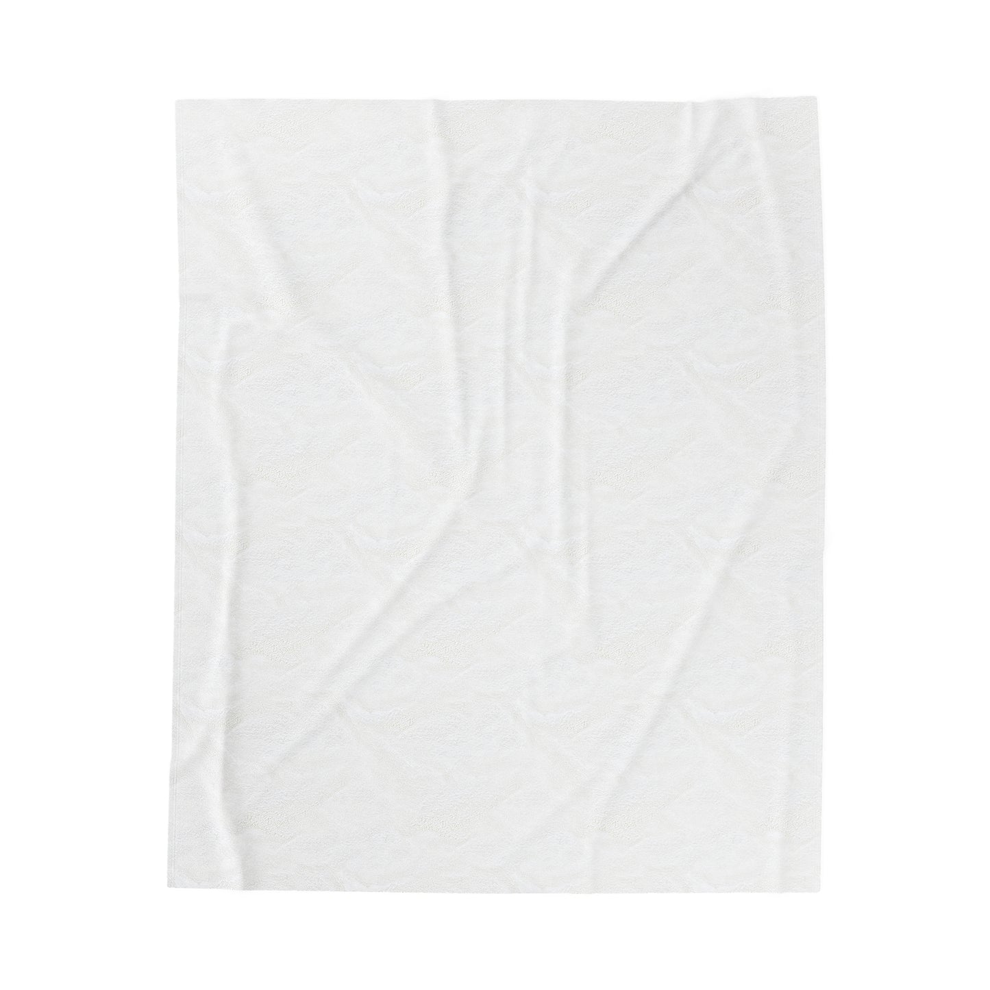 Plush Softball Blanket - White