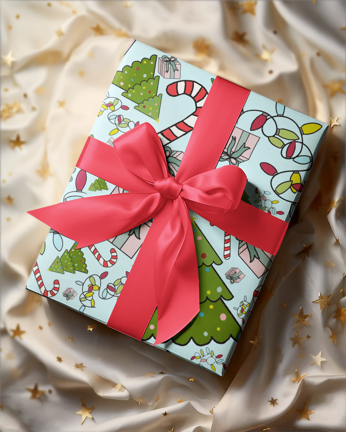 Blue Christmas Wrapping Paper