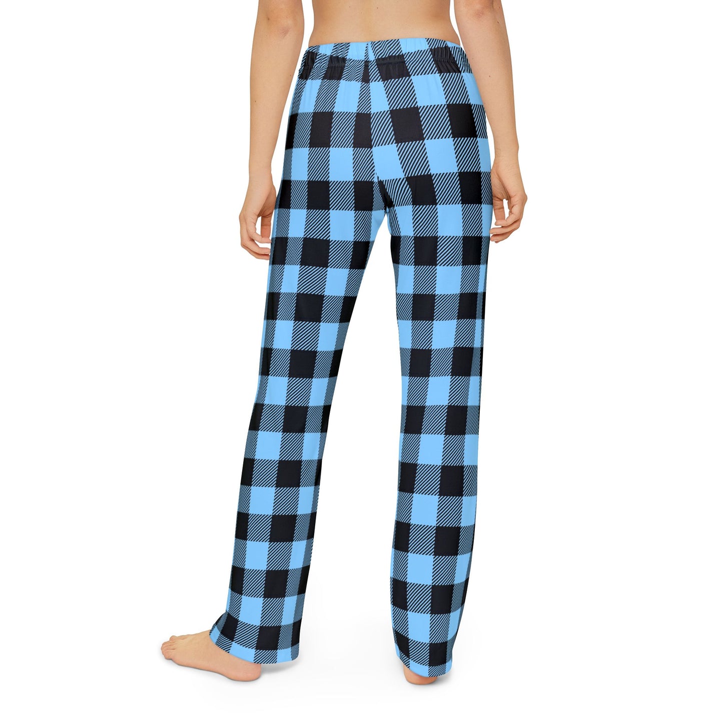 Kids Pajama Pants - Light Blue Buffalo Check