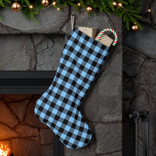 Light Blue Santa Stocking