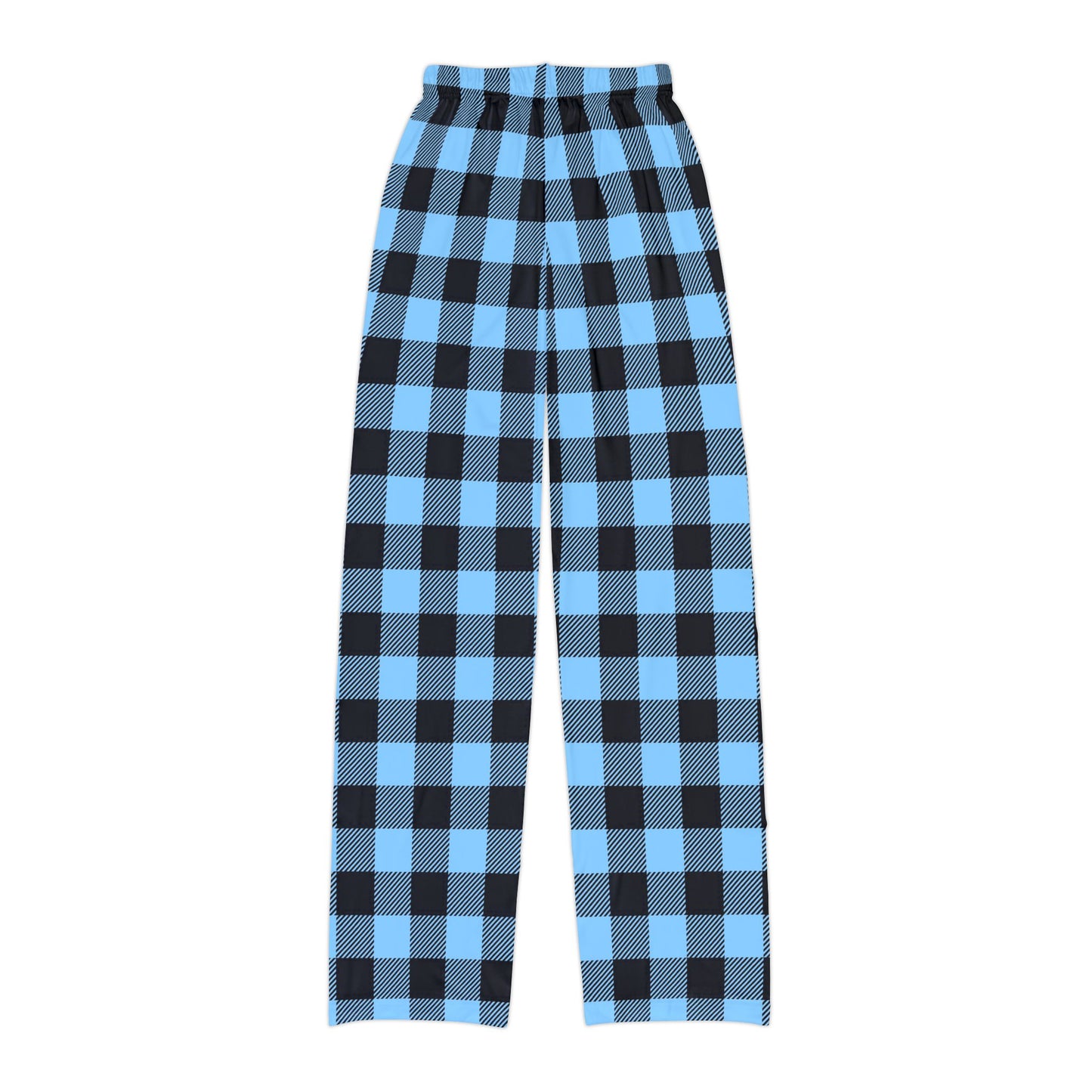 Kids Pajama Pants - Light Blue Buffalo Check