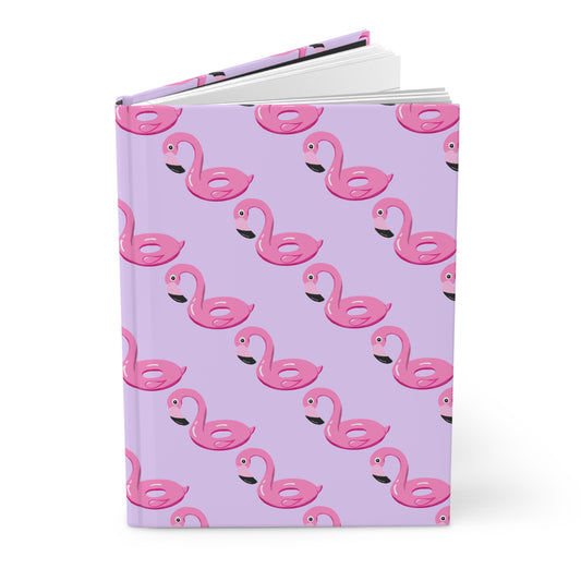 Flamingo Pool Float Hardcover Journal