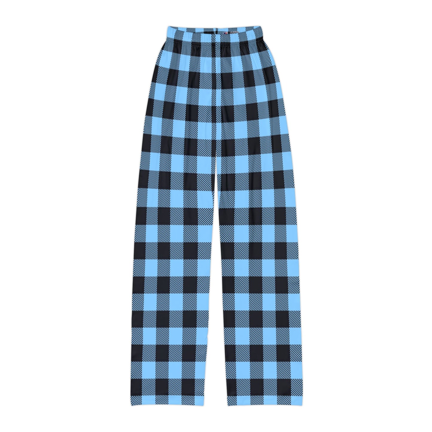 Kids Pajama Pants - Light Blue Buffalo Check